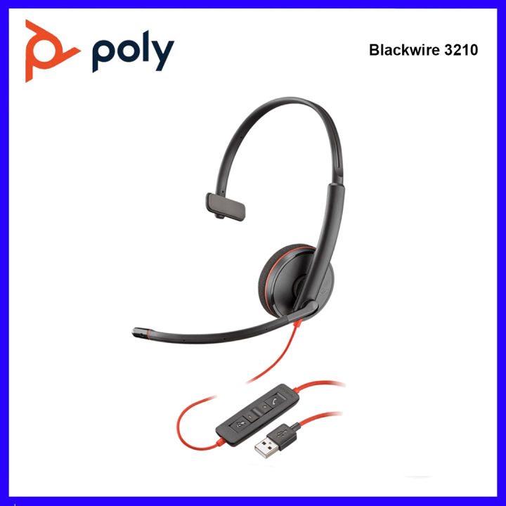 Original Plantronics Blackwire 3210 Wired Headphone Single Ear Headset With Boom Mic Lazada 1577