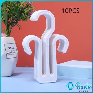 Baete 10pcs Shoes Drying Racks Multi-purpose Hanger Space Saving Slipper Double Hooks Supermarket Shelf