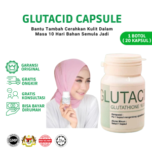 Glutacid Vitamin C Supplement Pemutih Badan Seluruh Ceapat Collagen Supplement For Woman And Man Glow Skin Whitening
