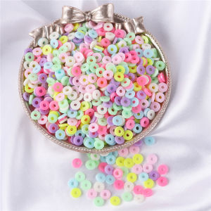 830Pcs 6mm Acrylic Imitation Soft Clay Beads Flat Round Spacer Beads For Jewelry Making DIY Bracelet Necklace Earrings Accessories