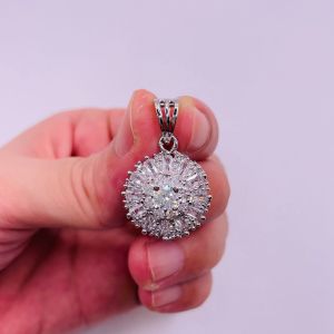 Mặt dây chuyền titan đính đá Mặt vòng cổ sang trọng dùng để đi tiệc chất liệu titan không phai màu mã 13 trangsucmoiluatuoi.RIN