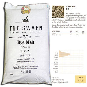 ข้าวไรย์ Rye THE SWAEN© Malt ทำเบียร์ เดอะ สวอน©