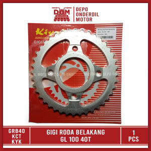 Gear Belakang GL 100 40T (KIYOKO) - Gigi Tarik Ger Gir Roda Belakang Rear Sprocket HONDA GL125 CB100