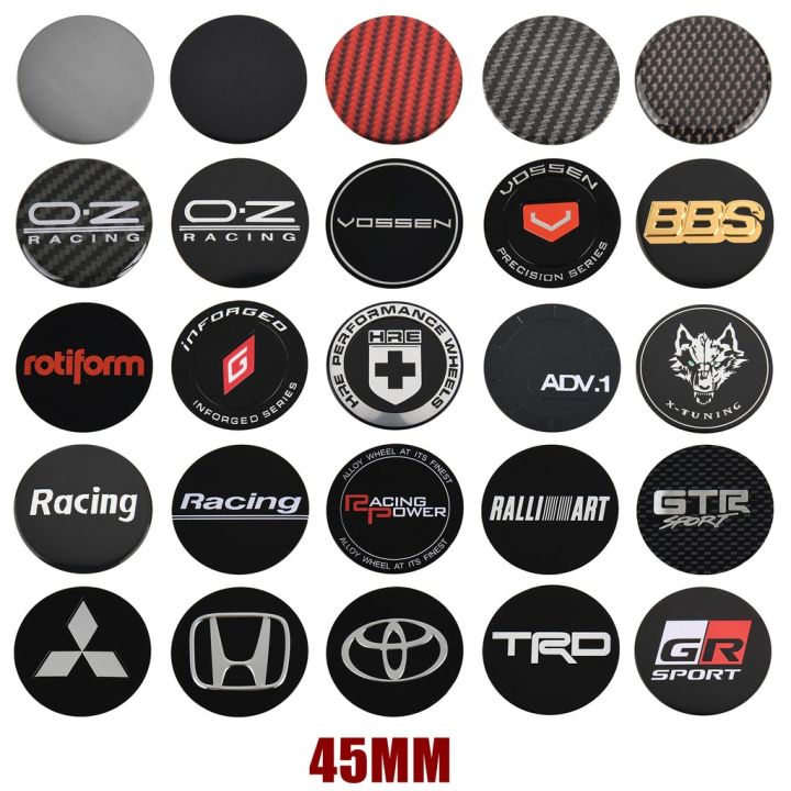 45MM Car Racing Wheel Center Sticker OZ VOSSEN INFORGED GTR HONDA MUGEN ...