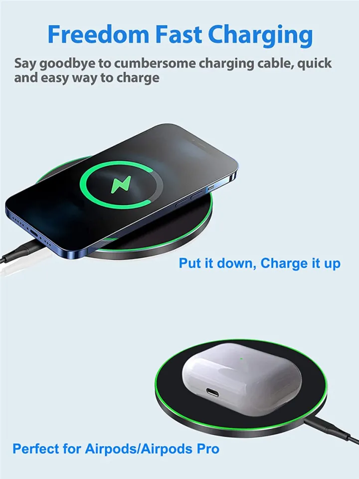 nchu] 100W Wireless Charger for iPhone 14 13 12 Xs Max X XR Plus