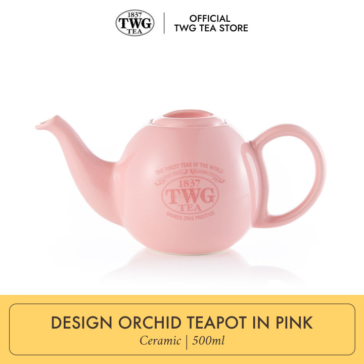 TWG Tea | Design Orchid Teapot in Ceramic in Pink | Lazada Singapore