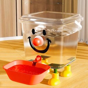 3L Cute Pet Automatic Water Dispenser Transparent Large Capacity Pet Water Bottle Pet Feeder