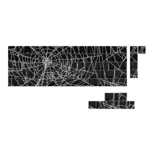 64/74Key Translucents Keycaps Spiders Web Side Print Backlit Shine Through Keycaps for 60 61 63 64 65 67 68 Keyboards
