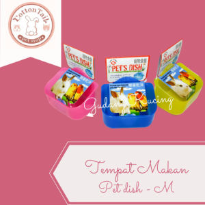Tempat makan kelinci kucing anjing guinea pig dll - Pet Dish M