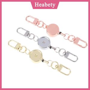Heabety 21Mm Chống Trộm Kim Loại Dễ Dàng Để Kéo Khóa Dây Có Thể Thu Vào Móc Chìa Khóa Đàn Hồi Keychain Thể Thao Có Thể Thu Vào Vòng Chìa Khóa Y Tá Các Bộ Phận