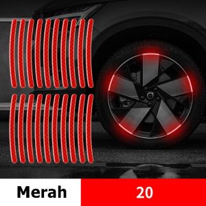 STRIP Stiker Mobil Motor Reflektif pemantul cahaya aksesoris eksterior variasi velg roda mobil otomotif Reflektor sticker