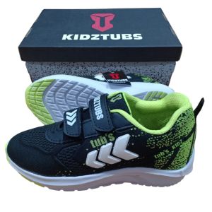 Sepatu Sekolah Anak Anak Laki Laki Perempuan Cewek Cowok Warna Hitam Tali Perekat Rekat Velcro Kecil Tanggung Umur Usia PAUD TK SD SMP SMA Kelas 1 2 3 4 5 6 7 8 9 0 Tahun-KIDZTUBS1844