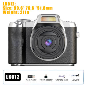 EKLEVA 64MP Camera Portable Video Recorder with Flash Light Battery Dock Retro Ultra Compact Digital Camera with Screen HD 1080p