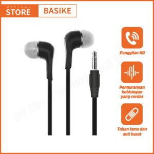 BASIKE Headset Kabel Gaming Music In Ear Bass Handsfree Earphone for Samsung Xiaomi OPPO Vivo