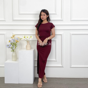 Uvira Set Setelan Wanita Atasan Baju Dan Rok Rib Korean Style Kekinian Terbaru Ootd by Clashe