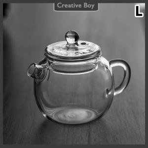 [Creative] 150ml 5oz Mini Clear Glass Teapot High Borosilicate For Hot Beverages Teapot For One Person Use Kung Fu Tea For Home Office Cafe