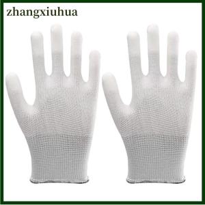 zhangxiuhua 12 Pairs Car Vinyl Wrap Gloves Polyester PU Coated Fingertip Anti-Static Gloves Dust-Free Window Tint Working Gloves