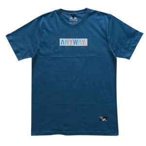Anyway Kaos Pendek Colourfont blue 516