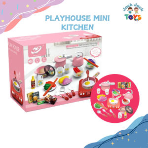 Jackjacktoys Mainan Peran Edukasi Anak Perempuan Set Mini Kitchen Masak Masakan didapur Material ABS Mainan Peran Untuk Anak Balita