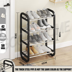 Goody 5Layer Shoe Rack Organizer Multi-Layer Space Saving Storage Shelves Shoe Organizer Stainless Steel Storage Rack Shoe Storage