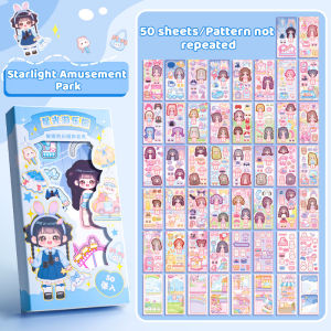 Sticker Book Dress Up Sticker Boxed Cartoon Cute Princess Sticker Kids Educational Handmade DIY Toys