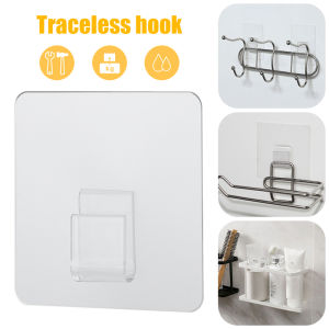 【Elegant Residence】1PCS Multipurpose Transparent Suction-cup Self-adhesive Hook Washable Hanger Bath Kitchen Storage Rack Wall Hook Home Decorative