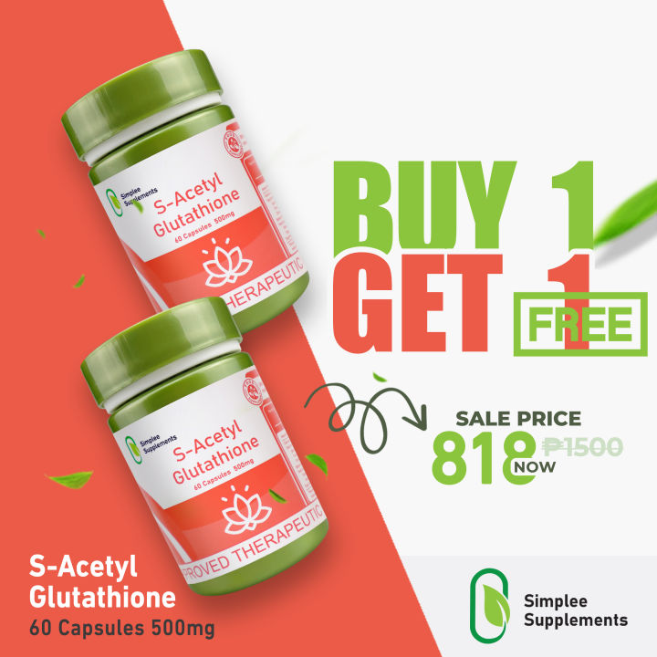 [ BUY 1 GET 1 ] Simplee S-Acetyl Glutathione Supplement | Lazada PH