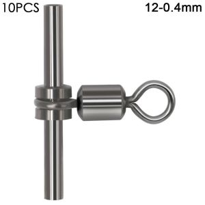 WAPKTY 10pcs/set Durable Brass Barrel Splitter 3 Way Connect Cross-line Brass Head Tube Fishing Swivels Sleeves Rolling Swivel