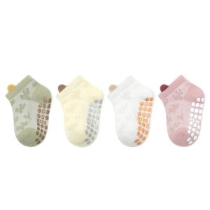 ANANAA 4Pairs/Set Thoáng khí Tất trẻ em Bông Tất ngắn lưới cho bé Chất lượng cao Chống trơn trượt Tất đi sàn cho bé trai bé gái Xuân Hè
