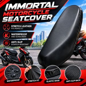 Immortal Motorcycle Seatcover Stretch Leather Waterproof Anti-Slip Scratch-Resistant Fit Perfectly With Sticker