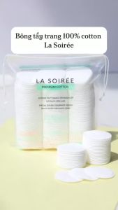 Bông Tẩy Trang La Soirée 225 Miếng Tròn Bông Tẩy Trang Ép Chặt 100% Bông Tự Nhiên Lasoiree La Soiree