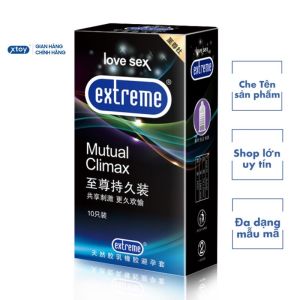 Bao cao su Extreme Mutual Climax  gai nhiều gel ôm sát hương thơm hộp 10 bcs