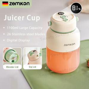 1100ML Portable Juicer Blender Electric Juicer Cup with Straw LED Display 26 Blade Electric Fruit Blender Rechargeable Wireless Juice Mixer 榨汁机 果汁杯