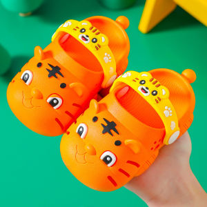 Babys Cartoon Tiger Shoes Kids Boy Girl Sandals Slippers Cute Kids Twins Kasut Kartun T007