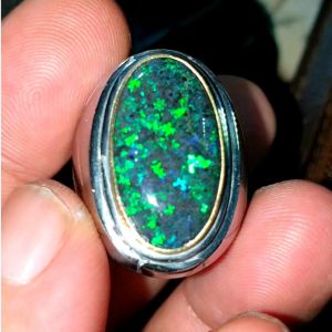Batu Black Opal Andamooka Matrik Ajibb