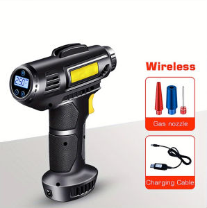 EKLEVA Wireless Handheld Car Inflatable Pump 120W Portable Car Air Compressor Electric Automobiles Tire Inflator with LED Light for Car