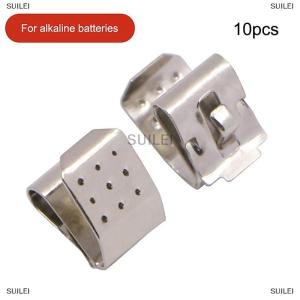 [COD] SUILEI 10pcs High Quality Spring Steel With Nickel Plated AA Snap-On Leaf Spring Battery Contact