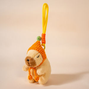 JOJO CASTLE Cute Capybara Keychain Plush Toy for Girls Kawaii Stuffed Animal Companion pendant Gift挂件公仔
