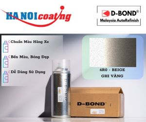 Sơn Xịt Xóa Vết Xước Ô TÔ TOYOTA VIOS Màu GHI VÀNG Code 4R0 - BEIGE Chính Hãng D-BOND Chất Lượng Cao