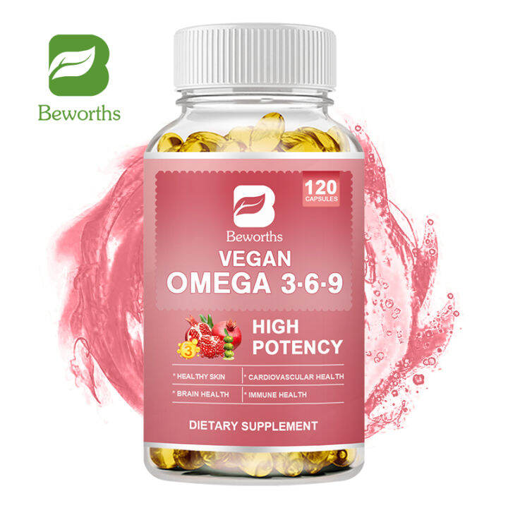 BEWORTHS Vegan Omega 3-6-9 Capsules 5 In 1 Essential Fatty Acids