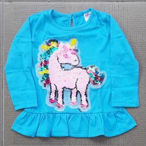 TSE Kaos Anak Cewek Perempuan Lengan Panjang Sequin Bobokids 1-3 Tahun ACS