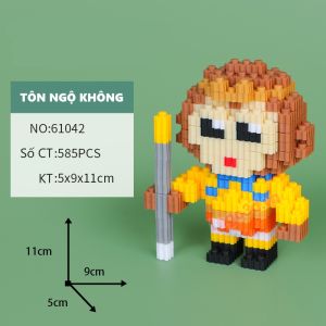 Mô hình Lắp ráp Tây Du Kí Hapi Toys BST 4 thầy trò Đường TăngTôn Ngộ Không lắp ráp decor sáng tạo cho bé