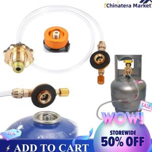 【Chinatera】Flat Cylinder Tank Coupler Portable Small Propane Bottle/Tank Refill Adapter Propane Tank Filler for Camping Stove