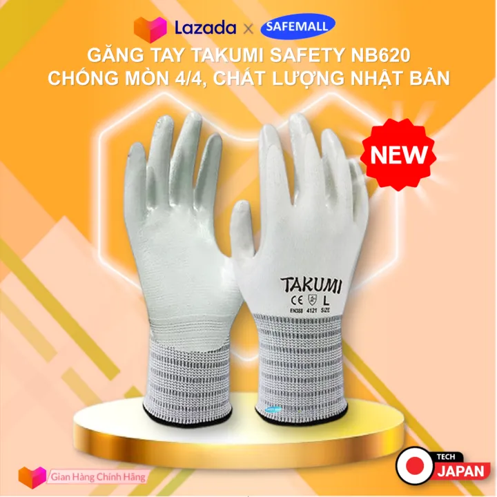 [CHÍNH HÃNG] Găng tay bảo hộ lao động Nitrile TAKUMI NB-620 Chống Dầu ...