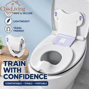 ChicLiving Home Furnishings Store Foldable Kids Potty Training Toilet Seat Cover Portable Travel Splash Proof With Suction Cups Universal Fit Most Toilets