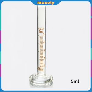 Masely Glass Measuring Cylinder 5ml/10ml/25ml/50ml/100ml Laboratory Measure Tube Clear Scale Glass Measuring Jar