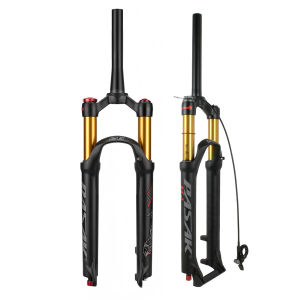 PASAK mountain bike air pressure suspension fork with shoulder control and cable control 26/27.5/29inch damping Turtle Rabbit-P34 gold tube air fork