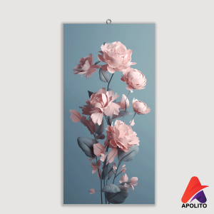 HIASAN DINDING BUNGA PINK AESTHETIC (15X30CM) WALL DECOR PAJANGAN DINDING POSTER KAYU RUANGAN DEKORASI KAMAR PAJANGAN TEMBOK