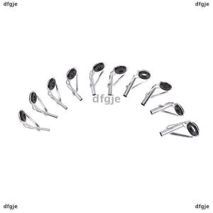 [COD] dfgje 8pcs Stainless Steel Fishing Rod Tip Ring Eye Guide with Ring Repair Kit