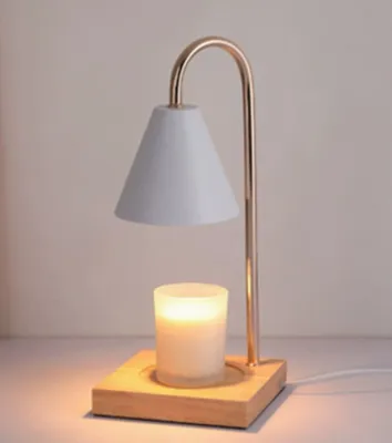Modern Candle Wax Warmer Lamp with Wooden Base [local SG stocks]
